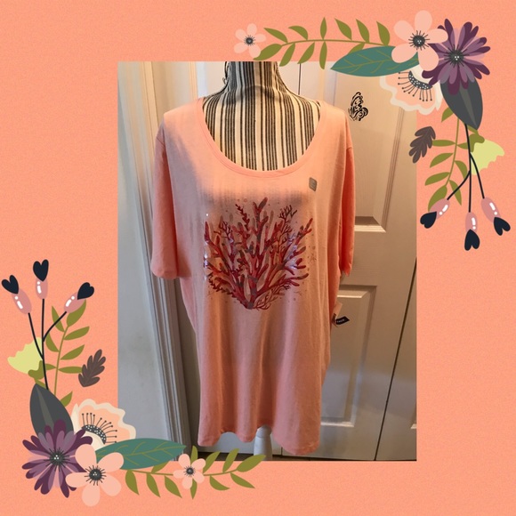 Catherine Coral Reef Short Sleeve Top - Picture 10 of 11